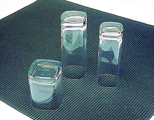 Visiodirect Tapis de Bar Noir en PVC D 3 m