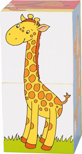 goki 57725 - Würfelpuzzle Tiere - 6 Motive