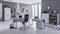 BMG-Moebel.de Büromöbel komplett Set Arbeitszimmer Office Edition in Lichtgrau/Weiß Hochglanz (Set 1)