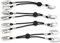 SCHEFFLER-Home Tendeurs élastiques/Set de 4 / Tendeurs draps housses réglables en noir avec clips métalliques et élastique rond pour housses de chaises, nappes et draps