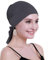 osvyo Bambus Chemo Kopftuch für Frauen mit Haarausfall - Krebspatienten Kopfbedeckung Turban in Versiegelter Verpackung DUNKEL FLECKING GRAU
