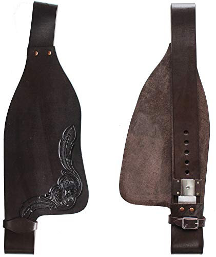 CHALLENGER Horse Western 5229DB Ersatzsattel-Schutzbleche aus braunem Leder, Fender: 16-1/4'' Long x 8'' Wide
