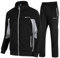 donhobo Herren Jogginganzug Trainingsanzug Sportanzug Fußball Sporthose Hoodie Hose für Gym Warm Tracksuit (02Schwarz, M)