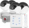 Power Dynamics Bluetooth Ceiling Speakers Kit - A100W Wall Amplifier, 4x NCSS6 Ceiling Speakers and Fire Hoods - Home Audio Installation System, Wireless Music Streaming & MP3 Player
