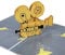 Sweetpopup® 3D Pop Up Karte Glückwunschkarte Geburtstagskarte Grußkarte Filmemacher Regisseur | Kinogutschein Geschenkbox Gutschein Film Kino Filmabend | Klappkarte Retro Filmkamera, 065