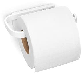 Brabantia - Mindset Toilettenpapierhalter - Für alle Gängigen Rollengrößen - Korrosionsbeständig - Wandmontage - Badezimmerzubehör - Inklusive Befestigungsmaterial - Fresh White - 4,2 x 8,6 x 14 cm
