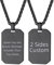 Supcare Schwarz Ketten Herren Halskette Dog Tag Kette Gravur Custom Kettenhalsband Hund Hundehalsband Kette Achteck Anhänger Militär Kette Pendant Necklace Personalisiert Modeschmuck für Oma Opa