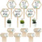 48 Stück Thank You for Helping Me Grow Sukkulenten-Anhänger für Lehrer, Wertschätzungsgeschenke, sechseckige Holz-Pflanzenspieße, Etikett, Gartenmarker, Pflanzenschild für Lehrertag, Weihnachten,