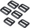 BAIWOAK Tri Glide Slider 32 mm starke Kunststoff-Tri-Glide Slides Verstellbare Schiebeschnalle Gurtschieber Verstellbarer für Rucksack Gürtelgurt Schwarz, Schwarz