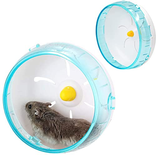 Norhogo Hamsterrad, Hamstertrainingsrad, 12cm Zoll Acryl-Kunststoff Super Silent Laufrad für syrische Zwerghamster, Gerbils, Mäuse oder andere kleine Haustiere, blau