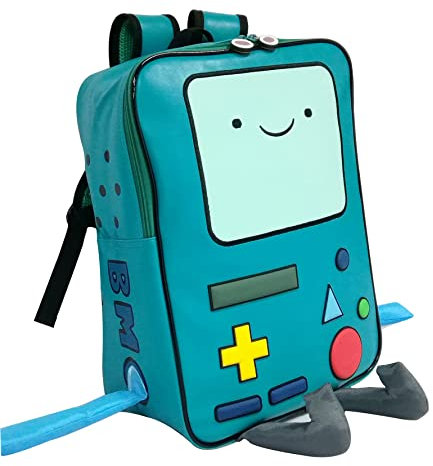 IBSLBMO Cartoon Roboter Laptop Niedlicher Rucksack für Frauen Männer Student Lehrer Taschen 15,6 Zoll Damen College Schulrucksack Wasserdicht PU Grün Blau, Grünblau, 39*29*16cm, Cartnoor Niedlicher