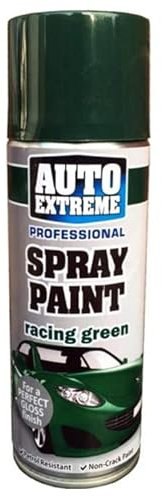 400ml Racing Green Spray Paint, Automotive Paint Sprayer, Multipurpose Exterior Black Spray Paint Matt, Interior Metal Spray Paint, for Cars, Bikes,Vans, Metal, Wood