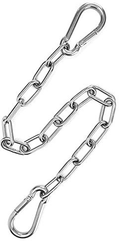 CINGHIA Stahlkette,Rundstahlkette,Boxsack Kette,Edelstahl Kette,Hängesessel Kette,Edelstahlkette 1m x 3mm für Verlängerung Sandsäcken,Schaukeln