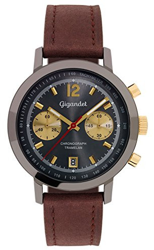 Gigandet Herren Analog Japanisches Quarzwerk Uhr mit Leder Armband AVG10-10