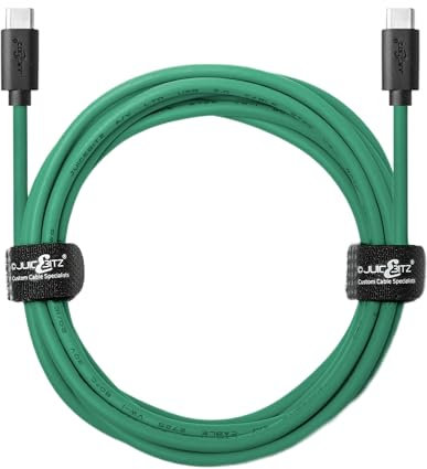 JuicEBitz Phone Charger Cable, USB C to USB C Cable 2m, USB Cable, 480mbps, Fast Charger USB C Compatible with Samsung Galaxy, Google Pixel, iPad, LG, Huawei, iPhone 15 + More, Green