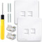 Acmerota Prise RJ45 Ethernet Prise murale Ethernet CAT5 Prise RJ45 double sortie de données, double port Plaque murale réseau pour réseau CAT5 avec module de câblage sans outil