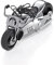 Troika Büroklammernhalter und Briefbeschwerer, Motorrad, Chopper-Stil, Rückziehmotor, Magnet für Büroklammern, Metallguss, verchromt, glänzend, schwarz/Silber