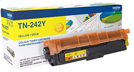 Brother Original Tonerkassette TN-242Y gelb (für Brother HL-3142CW, HL-3152CDW, HL-3172CDW, DCP-9017CDW, DCP-9022CDW, MFC-9142CDN, MFC-9332CDW, MFC-9342CDW)