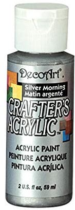DecoArt Acrylic Paint, Silver Morning, 59 ml (Pack of 1)(Package may vary)