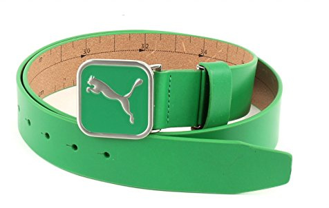PUMA Leder Gürtel Cut-To-Length Square Belt W110 Bright Green grün kürzbar