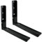 SPARES2GO Universal Extendable Wall Mounting Brackets for All Makes and Models of Microwave (Black)