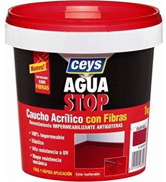 ceys CE903312 AGUASTOP CAUCHO FIBRAS BLANCO 1KG