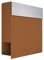 Briefkasten mit Zeitungsfach, Design Wandbriefkasten Manhattan Rost/Edelstahl - Bravios