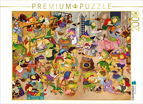 CALVENDO Puzzle Die Hexenschule 2000 Teile Puzzle quer | Lege-Größe cm Foto-Puzzle für glückliche Stunden
