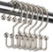 YOOQLE G4 Titanker Shower Curtain Hooks Rings, Rust Resistant Metal Double Glide Shower Hooks Rings for Bathroom Shower Rods Curtains, Set of 12 Hooks - Nickel