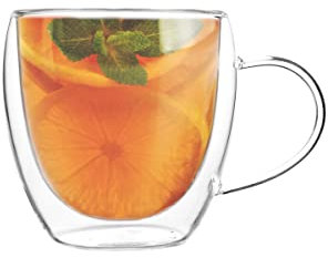 EzyStyle Lot de 6 tasses thermiques à double paroi 180 ml (l x h) 8,2 x 8 cm