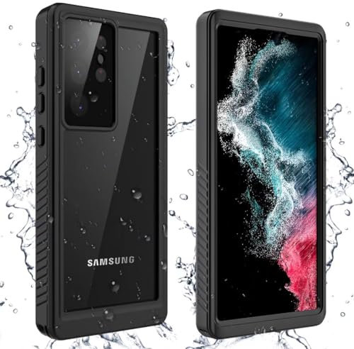 YMCCOOL for Samsung S22 Ultra 5G Case, IP68 Waterproof Case S22 Ultra Built in Screen Protector Shockproof Dustproof Snowproof Full Body Protective Cover for Galaxy S22 Ultra 6.8 Inch Black