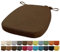 Orumrud 43x42x33CM(3CM Dicke) Stuhlkissen, Gartenstuhl Sitzkissen, Esszimmerstuhl Sitzkissen, waschbar, mit Reißverschluss, Riemen, rutschfestes Sitzkissen für Gartenstuhl (Warmes Braun 1 Stück)