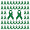 CRAFFANCY Anstecknadeln mit grünem Band, psychische Gesundheit, Anstecknadel mit Silikonverschluss, grüne Schleife, Brosche für Dekoration, 50 Stück