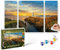 Schipper 609260886 Malen nach Zahlen – An Irlands Küsten - Bilder malen für Erwachsene, inklusive Pinsel und Acrylfarben, Triptychon, 50 x 80 cm
