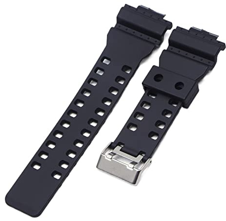 AEMALL Bracelet de montre en caoutchouc de silicone pour Ga100/ga 1100 - Noir - Étanche - Accessoires