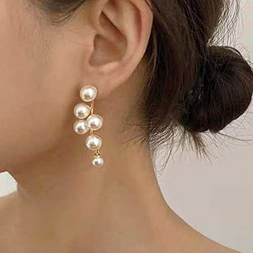 TseenYi Lange Perlen Ohrringe Vintage Gold - Boho Quaste Schmuck Für Frauen Und Mädchen Geschenke