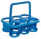 Novaliv Porte-bouteilles pour 6 bouteilles - Maintien stable - Panier à boissons en plastique empilable - 32 x 23 x 28 cm - Bleu - Idéal pour la cuisine et la cave - Porte-bouteilles
