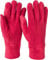 styleBREAKER Damen Touchscreen Fleece Handschuhe Einfarbig, warme Fingerhandschuhe, Winter 09010047, Farbe:Weinrot