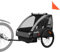 SEPNINE Kinderanhänger für Fahrrad, Fahrradanhänger für 1-2 Kinder, mit 5-Punkt-Sicherheitsgurt, Luftreifen, Handbremse, Faltbar, Max. 40 kg (Grau)