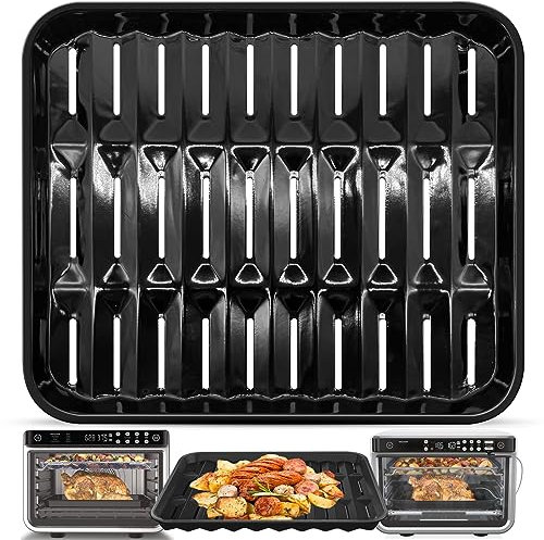 Air Fryer Grill Pan for Ninja Foodi DT200UK Digital Air Fryer 10 in 1 Mini Oven, 13.4 * 11.4'' Air Fryer Grill Plate Crisper Plate Rack Accessories Replacement Parts Tray, Dishwasher Safe