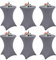 Showgeous 6er-Set Stretch Stehtisch Husse für Bistrotisch Ø 80-85 cm Cocktail Tisch-Überzug Husse, Verstärkung im Fußbereich, Stretch-Husse Hellgrau Hussen für Stehtische und Bistrotische(Hellgrau)