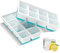 Fadroky Large Ice Cube Moulds, 2 Pieces Square Ice Cube Tray with Lid Easy Release, 16 Silicone Ice Cubes Flexiable, BPA-Free Easy Stack Reusable Ice Cube Molds for Whiskey, Cocktails, Drinks (Blue)