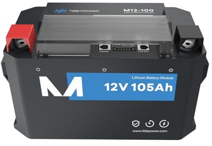 105Ah 12V TBB Power Lithium Iron Phosphate Battery with Heating & 200A BMS for Leisure, Solar, Wind and Off-grid applications