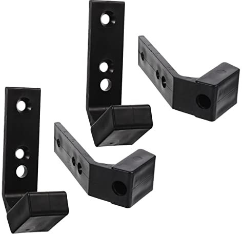 SOIMISS 4 Stück Hantelständer Langhantelhaken für Wand Langhantelhalterwand Rack-Haken Aufhänger Fitnessgeräte Rack Wandrollenhalter Fitnessständer Langhantel-Gewichtsständer STK Schwarz