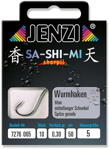 Jenzi Wurmhaken Gebunden Gr.5 0,30mm 50cm