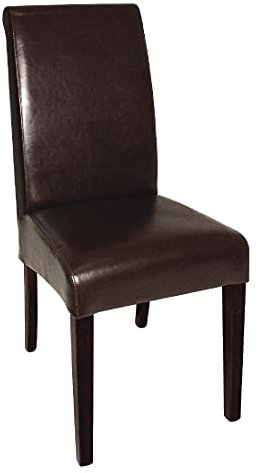 Bolero Esszimmerstühle mit runder Rückenlehne Kunstleder dunkelbraun