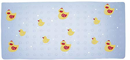 Aztex Non-Slip Ducky Design Bath Mat for Kids & Toddlers, Suction Cups, PVC, 72cm x 35cm