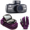 Navitech Purple Case Bag Compatible with The APEMAN Mini Car Camera Dash Cam 1080P Full HD Video Recorder with Sony Sensor, 650NM Lens, WDR, Loop Recording, Motion Detection, Park Monitor and G-Senso