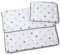 Bett-Set mit Decke und Kissen in verschiedenen Farben und Designs von HOBEA-Germany (Sternenmuster weiß)