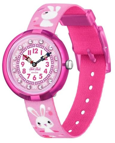 Flik Flak Mädchen Analog Quarz Uhr mit Kunststoff Armband FBNP143